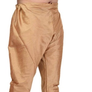 Handmade Raw Silk Chudidar Pajama: Men&#39;s Ethnic Trousers