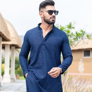 Denim kurta pajama 2025