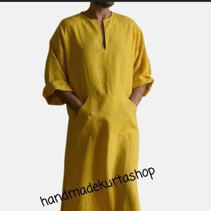 Linnen kaftan heren hot sale