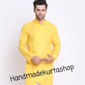 Lemon yellow kurta pajama sale