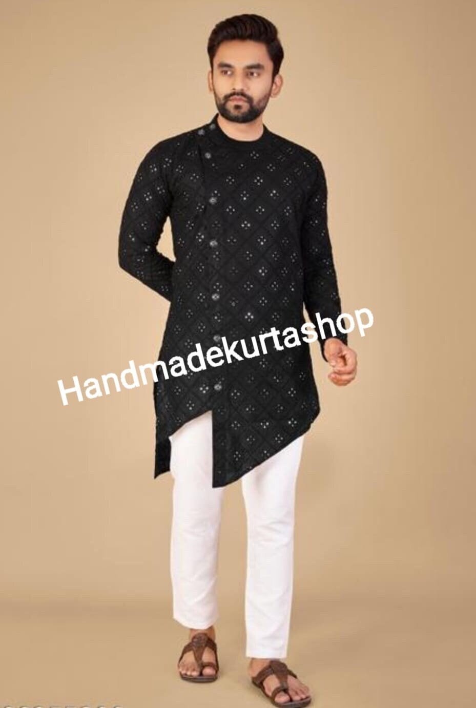 Kurta pajama button design sale
