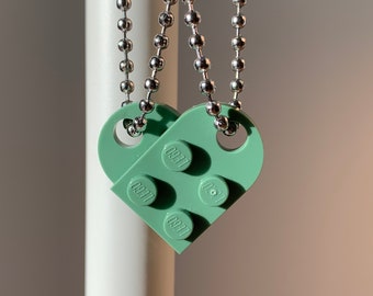 Collana a forma di cuore in mattoncini Lego / Regalo di collane per amicizia / coppie abbinate