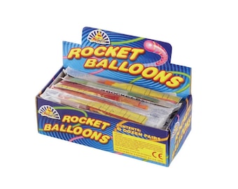 1-100 packs of screaming rocket balloons for party bags teacher/parent rewards gift or toy