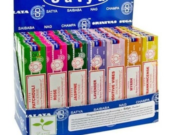 buy 3 get 1 free!! satya nag champa incense sticks 15g packs, buy 5 get 2 free!