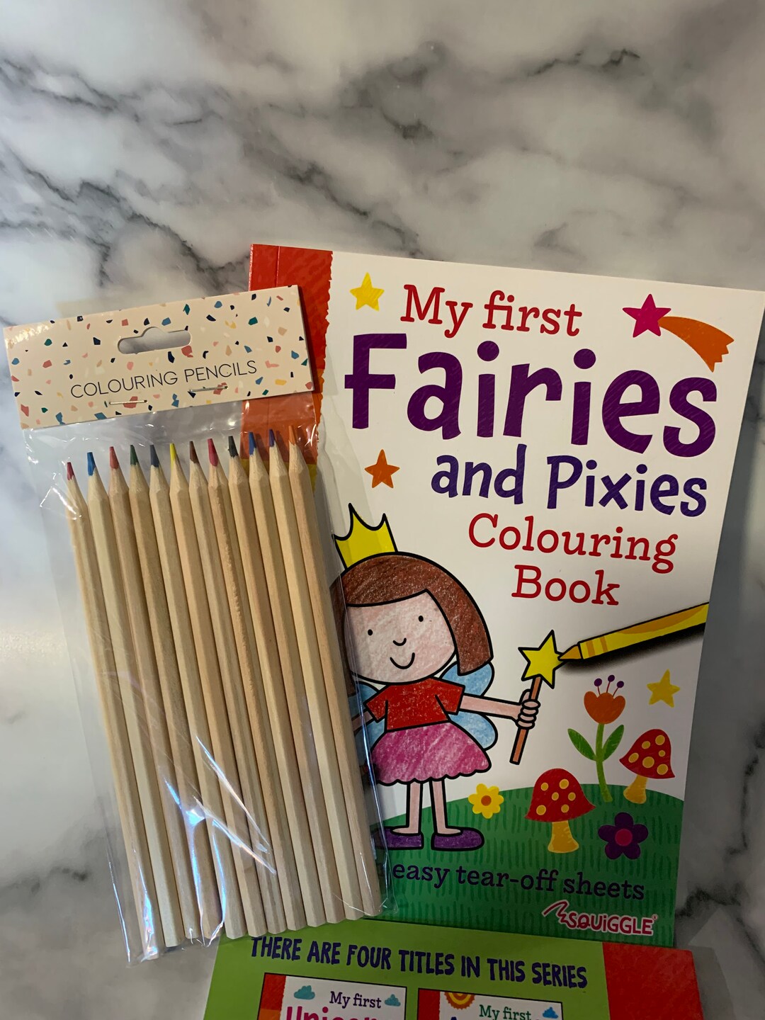 My First Fairies and Pixies Colouring Book With 12 Colour Pencils - Etsy UK