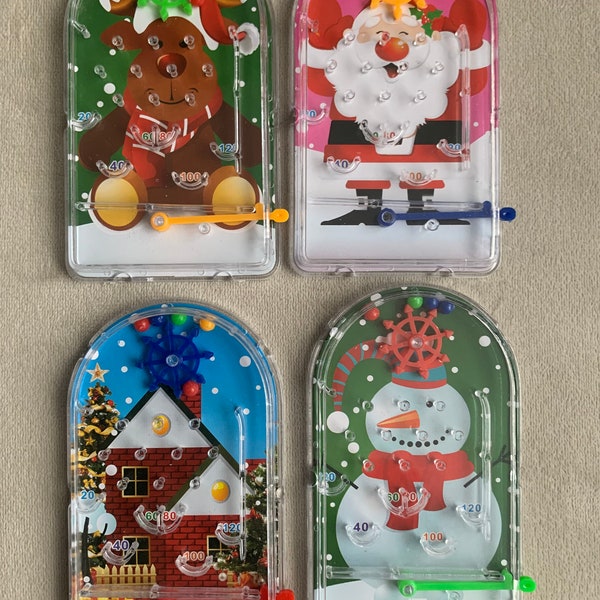 1-100 Christmas mini pinball game, stocking filler/reward/gift/toy