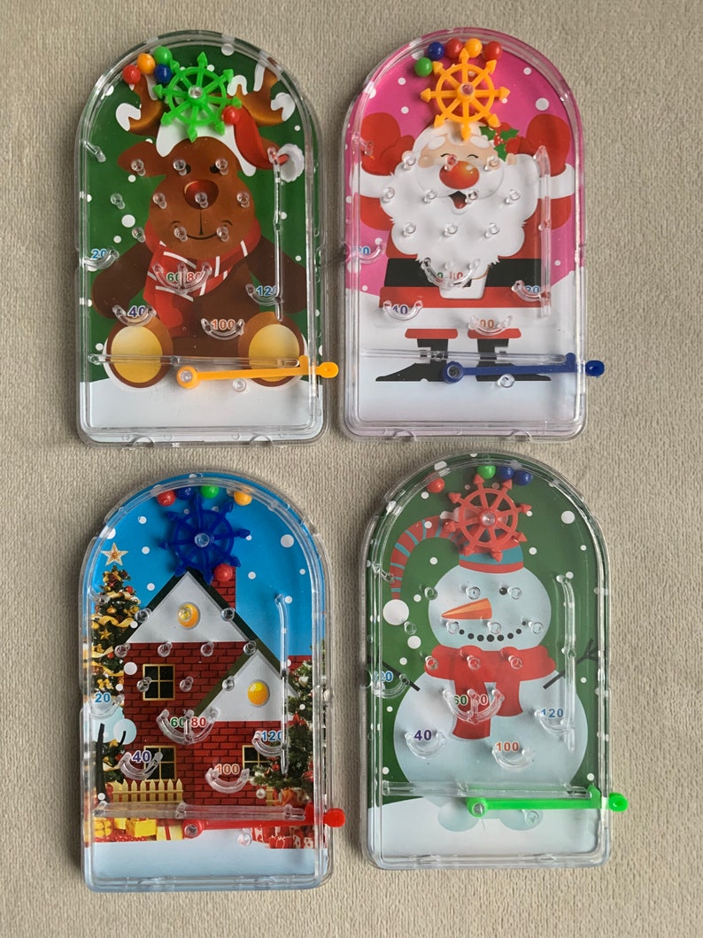 1-100 Christmas mini pinball game, stocking filler/reward/gift/toy image 1