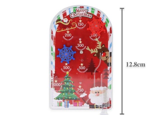 1-100 Christmas mini pinball game, stocking filler/reward/gift/toy