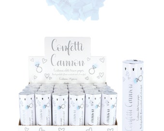 1-20 white paper confetti cannon 20cm