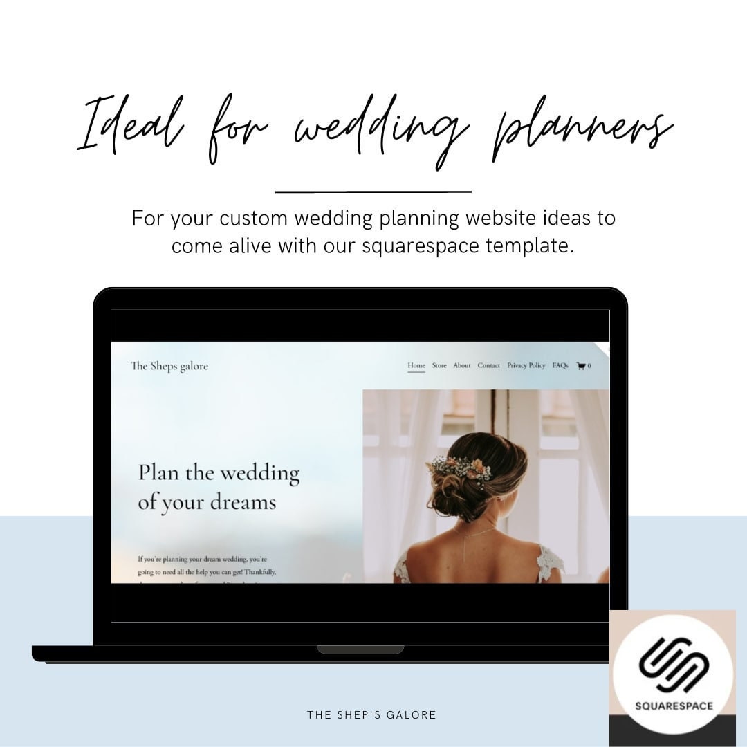 Squarespace Template, Squarespace Website for Wedding Photography