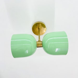Modern Brass Wall Sconce Mid Century Style Stilonovo Wall Sconce Vanity Light Double Light Green Bed Side Wall Lamp