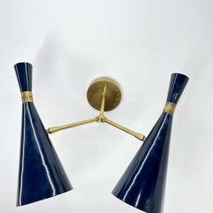Modern Brass Wall Sconce Handcrafted Mid-Century Design Wall Light Elegance Double Arm Shade Light Vanity Light Bathroom & Kitchen Lamp
