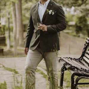green blazer for men,men&#39;s blazer, jacket for men, forest green jacket,gift for husband,dinner date jacket,old money dress,party wear jacket