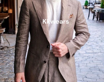 men brown suit,brown linen suit,linen suits,groom wedding wear,men engagement suit,linen groom wear, wedding wear suits,groom wedding suits