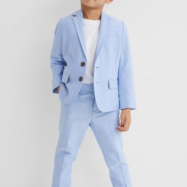 Kid Suit - Kid Fashion Suit - Elegant Kid Suit - Light Sky Blue Suit For Toddler - Boy Wedding Suit - Suit For Boy - Kid Wedding Wear Suit