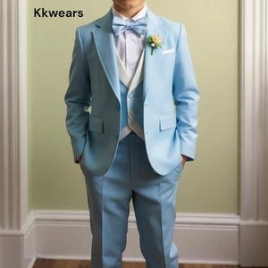 Kid Blue Suit - Baby Boy Suit - Suit For Kid - Kid Wedding Wear - Ring Bearer Suit - Baptism Suit - Gift For Kid - Christianity Gifts