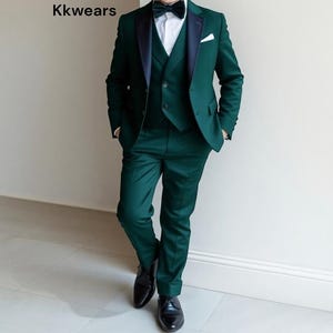 Kid Green Suit - Green Three Piece - Kid Tuxedo Suit - Toddler Green Dress - Wedding Wear Suit - Baby Boy Suit - Boy&#39;s Clothing - Kid Suit