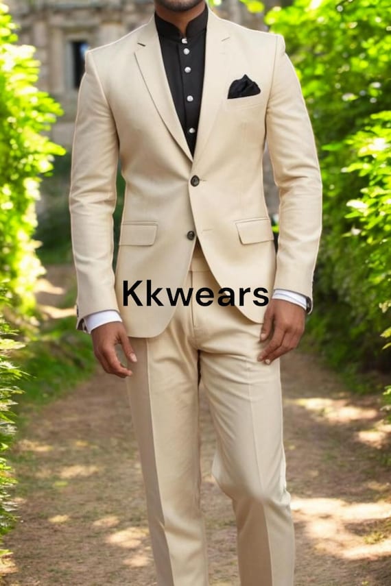 Ivory slim fit suit deals