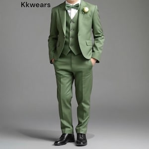 Kid Green Suit - Green Tuxedo Suit - Suit For Kid - Kid Wedding Wear - Wedding Wear Suit - Green Tuxedo Suit - Toddler Kid Suit - Boy Suit