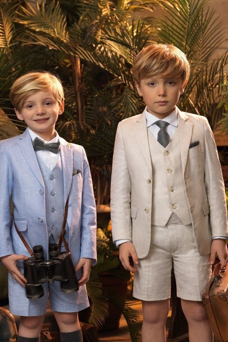 Boys linen suit top