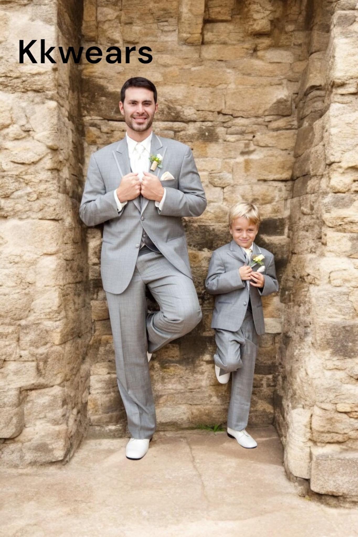 Groomsmen Little Groom Suit Kid Tuxedo Suit Party Wear Suit Page