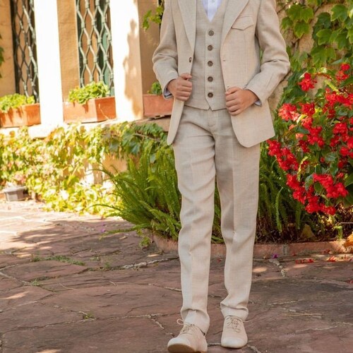 KID'S LINEN SUIT Kid Suit Kid Wedding Suit Suit for Etsy