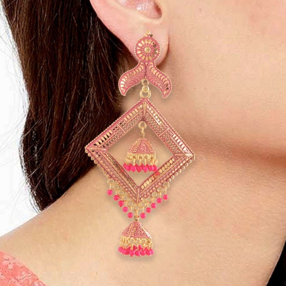 Buy Peacock Gold Plated Earrings, Indian Jhumka, Indian Earrings, Golden Indian  Earrings, Bollywood Earrings, Afghani Earrings, Gifts Online in India - Etsy