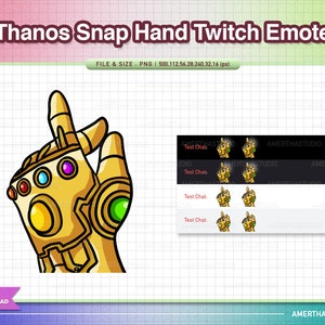 Emoticonos de contracción de la mano Thanos Snap / Emoticonos Kawaii / Emoticonos lindos / Emoticonos de contracción / Emote de texto / Discordia / Kawaii