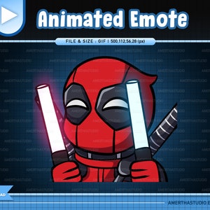 Animated Emotes Deadpool Hype | Twitch Emote | Streamer Emote | Discord Emotes | Twitch Graphics | Animated Twitch | Deadpool