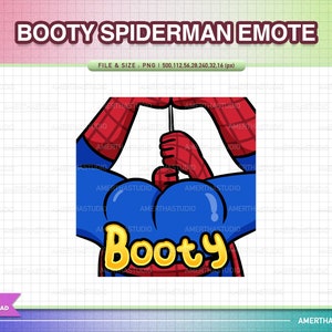 Botín - Emoticonos de contracción de Spiderman / Emoticonos kawaii / Emoticonos lindos / Emoticonos de contracción / Emote de texto / Discordia / Kawaii
