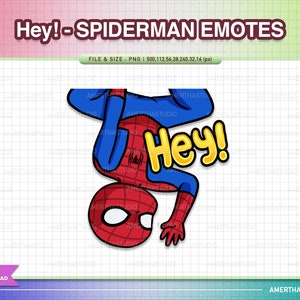 Hola - Spiderman Twitch Emotes / Kawaii Emotes / Cute Emotes / Twitch Emotes / Text Emote / Discord / Kawaii