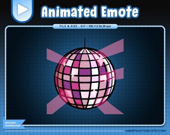 Animated Emotes Disco Ball | Twitch Emote | Streamer Emote | Discord Emotes | Twitch Graphics | Animated Twitch
