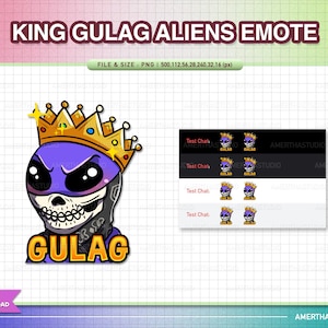 King Gulag Aliens Twitch Emotes | Twitch Emote | Astronaut | Streamer Emote | Discord Emotes | Twitch Graphics | Custom Emotes