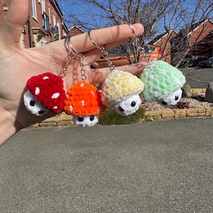 Crochet Mushi-pop Key Ring | Cute Mushroom | Anxiety / Stress Plushie | Mini Mushroom | Crochet Fidget Popper | Crochet Plush | Handmade