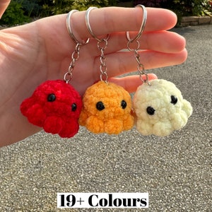 Crochet Octopus Key Ring | Mini Octopus Plushie | Amigurumi Octopus | Small anxiety relief, stress relief