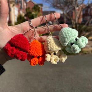 Crochet Jelly-Pop Key Ring | Cute jellyfish | Anxiety / stress relief plushie | Mini Jellyfish | Crochet fidget popper | Handmade keychain