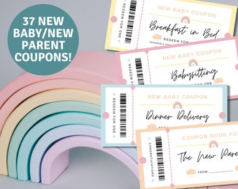 New Parent Coupon Book: Editable Baby Shower Gift (Instant Download)