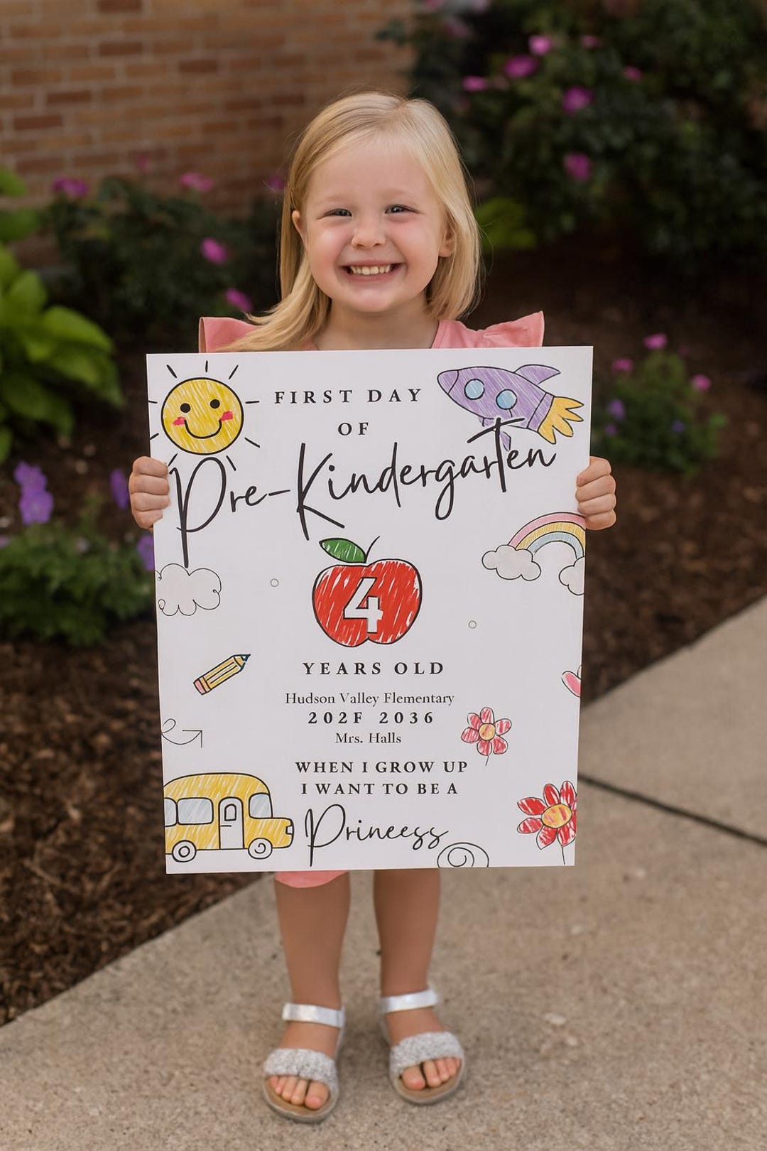 Editable First Day/last Day School Sign: Photo Prop, Canva Template ...