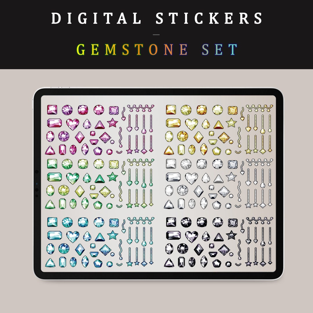 Gemstone Digital Sticker,crystal, Jewel, Goodnotes Stickers,noteshelf ...