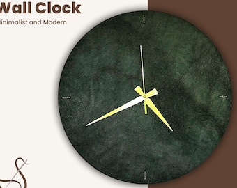 Modern Leather Wall Clock