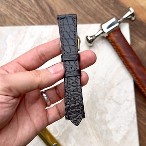 Alligator Watch Strap (Hand Stitching)