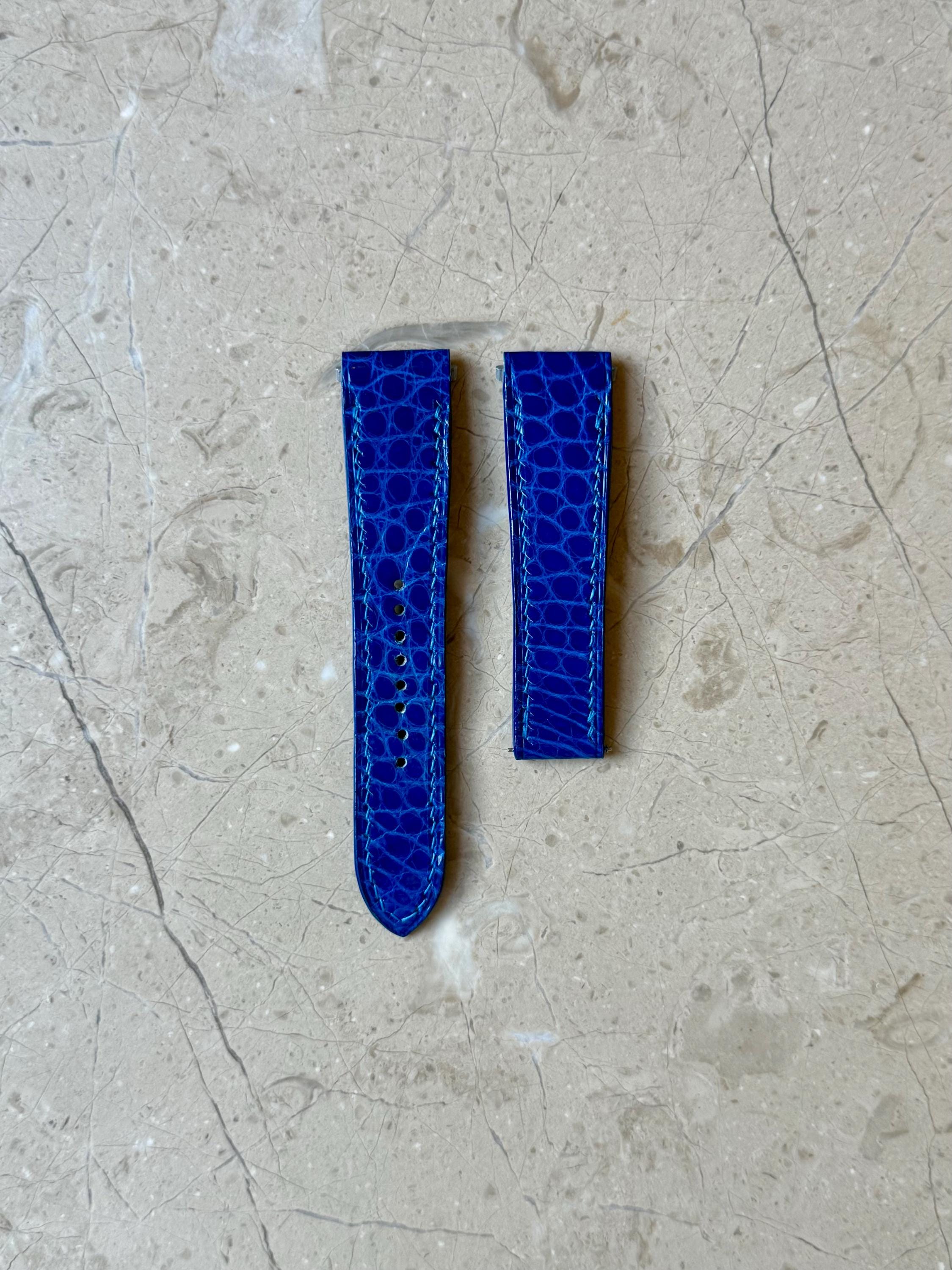 Cartier Santos Shiny Alligator Leather Watch Strap – Quick Release