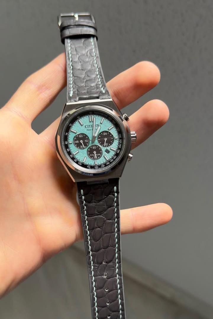 Citizen Zenshin Chronograph / Eco-drive - Alligator Leather Watch