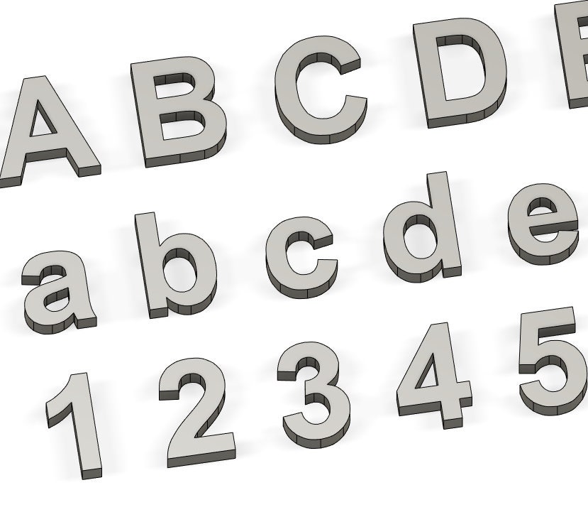 STL-Datei 3d Buchstaben und Zahlen STL 💭・3D-druckbare Vorlage