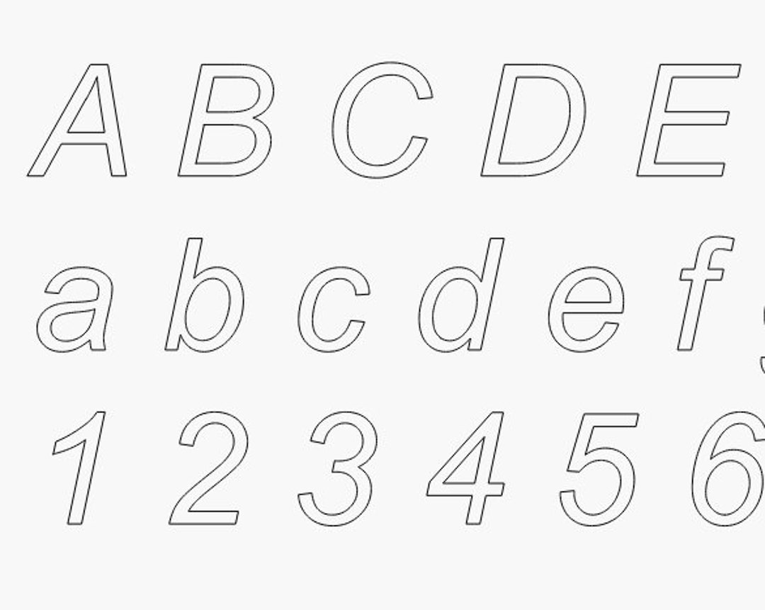 Lasercut Letters and Numbers ABC for Laser Cutting Etsy