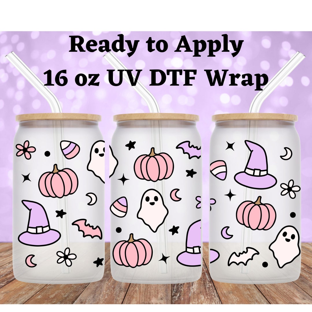UV DTF Pastel Cute Halloween Cup Wrap Cup Wrap for 16oz. - Etsy