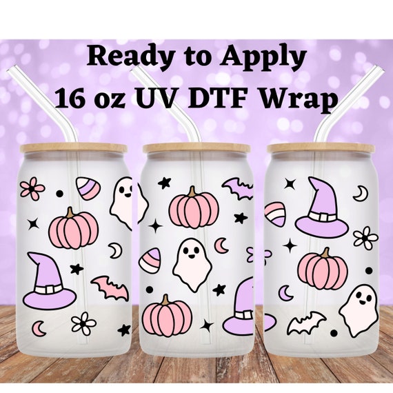 UV DTF Cup Wrap| Uv transfers| UV wraps| Permanent Decals| Ready to Apply|  Ready to Ship| 16oz cup wrap| Spooky Wraps| Halloween uvdtf