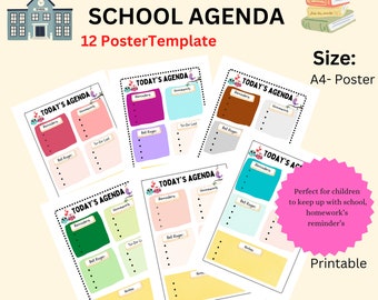 student homework diary Student Planner | Academic Planner | School Agenda 12 different color pages | Homework Planner | School Planner | To Do List | Student Diary