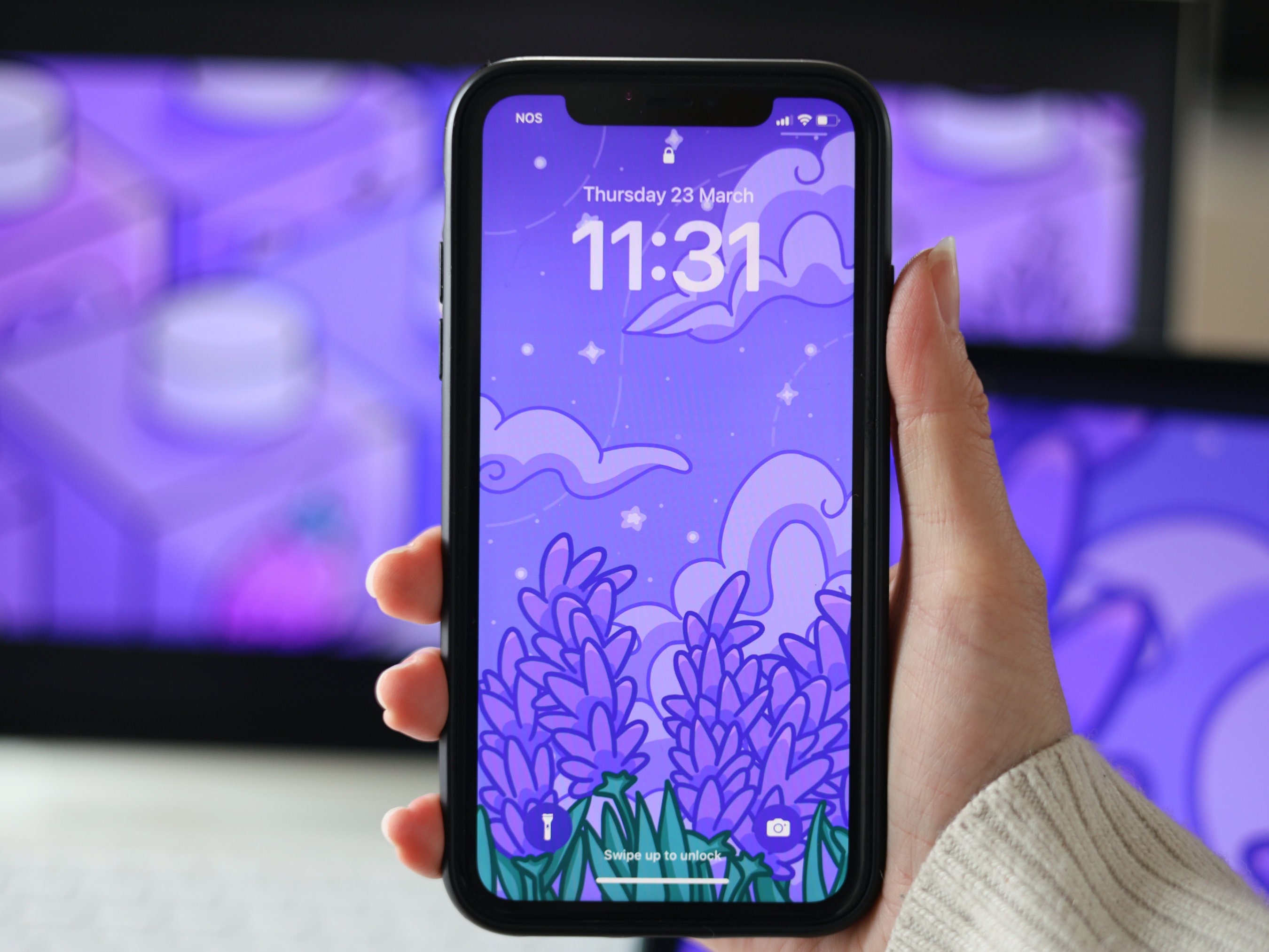 Ios 14 Purple Lavender App Icons Phone Wallpaper Iphone - Etsy UK