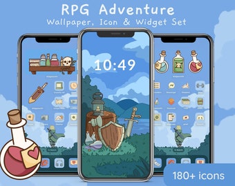 RPG Adventure Fantasy Icon Set | Anime and Game Inspired iOS App Icons, Wallpapers and Widgets for iPhone & Android